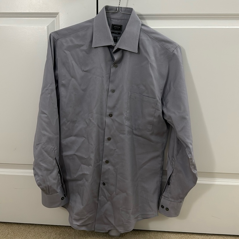 Arrow fitted Men’s dress shirt (silver)
